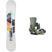 Burton - Packs (snowboard + fijaciones) - Pack Hideaway 2026 para Mujer de Madera - Blanco