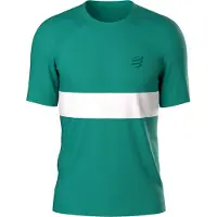 Compressport - Ropa para trail running - Performance SS Tshirt M Shady Glade White - Talla L - Azul