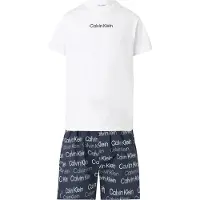 Calvin Klein Underwear Pijama corto azul oscuro / blanco
