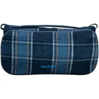 Topologie - Bolsas - Bottle Sacoche Medium Blue Check Check Wool - Azul
