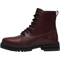 Timberland Botas con cordones burdeos