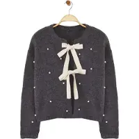 Trendyol Cárdigan gris oscuro