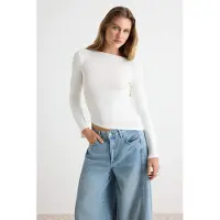Trendyol Camiseta azul / blanco