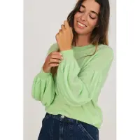 TWOTHIRDS Beechey Knit Tea Green Talla: S | Manga Larga Outlet | Mujer | Verde