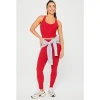 Fabletics Heatherflex High-waisted Legging Holly Berry Heather Talla: S REG | Leotardos Outlet | Mujer