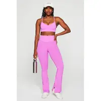 Fabletics Sleek Seamless High-waisted Flare Pant Electric Orchid Talla: XS REG | Leotardos Outlet | Mujer | Magenta