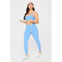 Fabletics Heatherflex High-waisted Legging Bali Blue Heather Talla: 4X REG | Leotardos Outlet | Mujer | Azul