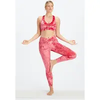 Fabletics Crushed Velour Crossover Legging Strawberry Red Talla: XXS SHORT | Leotardos Outlet | Mujer | Rojo