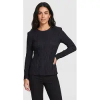 And Other Stories & Other Stories St Vanda Crincle Top Black Talla: S | Manga Larga Outlet | Mujer | Negro