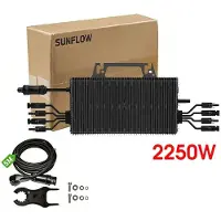 OEM Microinversores solares, alta eficiencia, monitorización avanzada, inversor de 2250W, 230V, 16-60V