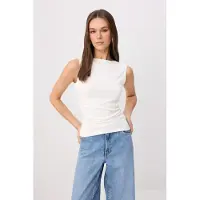 Trendyol Top ecru / negro