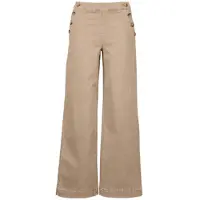 ONLY Pantalones rectos ONLMADISON-MISSOURI BUTTON WIDE mujer - Beige - FR 40 / 42