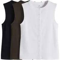 The Set Top oliva / negro / blanco