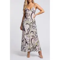Guess Marciano GUESS Raven Long Slip Dress Groovy Bloom Talla: 42 | Vestidos Maxi Outlet | Mujer