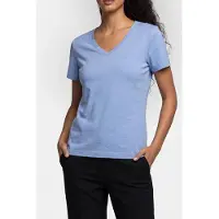 Calvin Klein Archive Jersey V-neck Tee Hydrangea Talla: M | Camisetas de Seda Outlet | Mujer