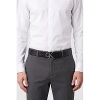 Calvin Klein Ck Buckle 40mm Fixed Belt Black/antique Silver Talla: 95 | Cinturones Outlet | Hombre | Gris
