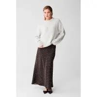 Shoeby Lm-sbpolka Sleek Skirt Darkbrown Talla: L | Faldas Maxi Outlet | Mujer