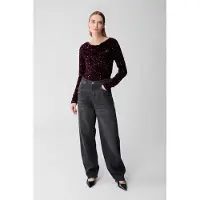 Shoeby La-sbcleo Waterfall Top Purple Talla: L | Manga Larga Outlet | Mujer | Púrpura