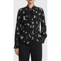 The Kooples Butterlfy Print Long-sleeved Shirt Black White Talla: 36 | Blusas Outlet | Mujer | Negro