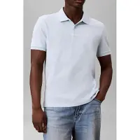Calvin Klein Short Sleeve Monogram Pique Polo Winter Sky Talla: S | Polos Outlet | Hombre