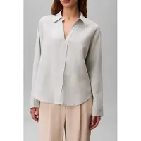 Calvin Klein Linen Ls Shirt Pale Meadow Talla: XL | Manga Larga Outlet | Mujer | Blanco