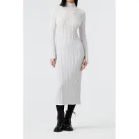 AlphaTauri Folas V1.y8.02 Flat-knit-dress Off White Talla: L | Vestidos Midi Outlet | Mujer | Blanco