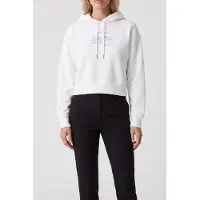 Calvin Klein Long Sleeve French Terry Graphic Bright White Talla: S | Sudaderas con Capucha Outlet | Mujer | Blanco