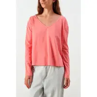 American vintage Vupaville T-shirt Corail Talla: L | Manga Larga Outlet | Mujer