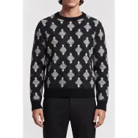 The Kooples Pull Col Round Black Grey White Talla: S | Jerséis Outlet | Hombre | Negro