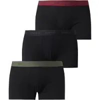 HUGO Calzoncillo boxer oliva / borgoña / negro