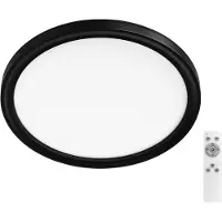 Osram Lámpara de techo Orbis Easyfix, color negro, 3000 K / 4000 K / 6000 K, luz blanca cálida, 950 lúmenes, 14 W, diámetro de 22 cm