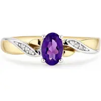 Diamant L'Eternel Anillo 'Ring, mit Amethyst, 375 Gelbgold' oro