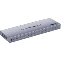 UNITEK V1137AGY01-EU, HDMI, 16 puertos HDMI, versión 1.4b, resolución de 3840 x 2160 píxeles, color gris, material: metal