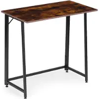 Modernhome TH-FD-7-16, escritorio plegable para ordenador, diseño tipo loft, 80x45 cm, color marrón oscuro