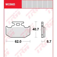 TRW Pastillas De Freno Orgánicas Yamaha Mt-125 Abs 20-25/xsr 125 Abs 22-26/yzf-r 125 Abs 19-26