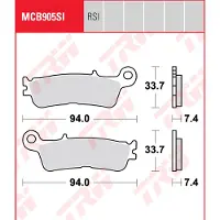TRW Pastillas De Freno Sinterizadas Yamaha Wr 450 F 21-26/yz 125 21-26/yz 250 21-26