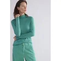 Summum Woman Turtle Neck Top Lyocell Wool Basics Peacock Talla: M | Manga Larga Outlet | Mujer