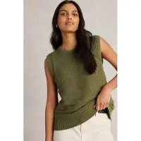 White Stuff Stitchy Cotton Tank Khaki Green Talla: 12 | Sudaderas con Capucha Outlet | Mujer | Marrón