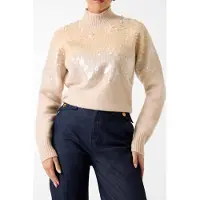 Guess Marciano GUESS Sibilla Hn Embellish Sand Grain Heather Talla: XS | Manga Larga Outlet | Mujer | Marrón