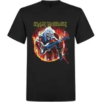 Iron Maiden Camiseta 'Eddie Live Flames T-Shirt' negro