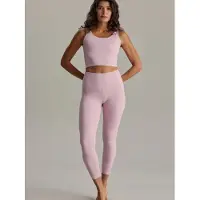 Hey Honey Leggings 'Cropped & Ribbed Leggings' rosa pastel