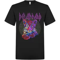 Def Leppard Camiseta 'Neon Kitten T-Shirt' negro