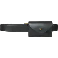 Haute Cuir Cinturón 'Slim Envelope Belt Bag' negro