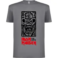 Iron Maiden Camiseta 'STAMP LOGO T-Shirt' gris