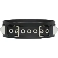 Haute Cuir Cinturón 'Eyeleted Wide Belt' negro