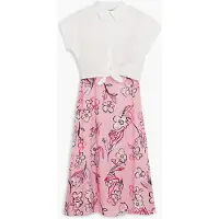 Desigual , Vestido 2 en 1, Algodon, Rojo, S
