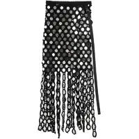 Desigual , Pareo crochet lentejuelas, Mujer, Negro, U