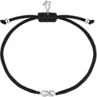 Glanzstücke Pulsera negro / plata