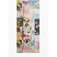Desigual Pañuelo azul cielo / amarillo / rosé
