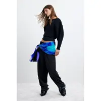 Desigual Pañuelo azul cobalto / orquidea / negro